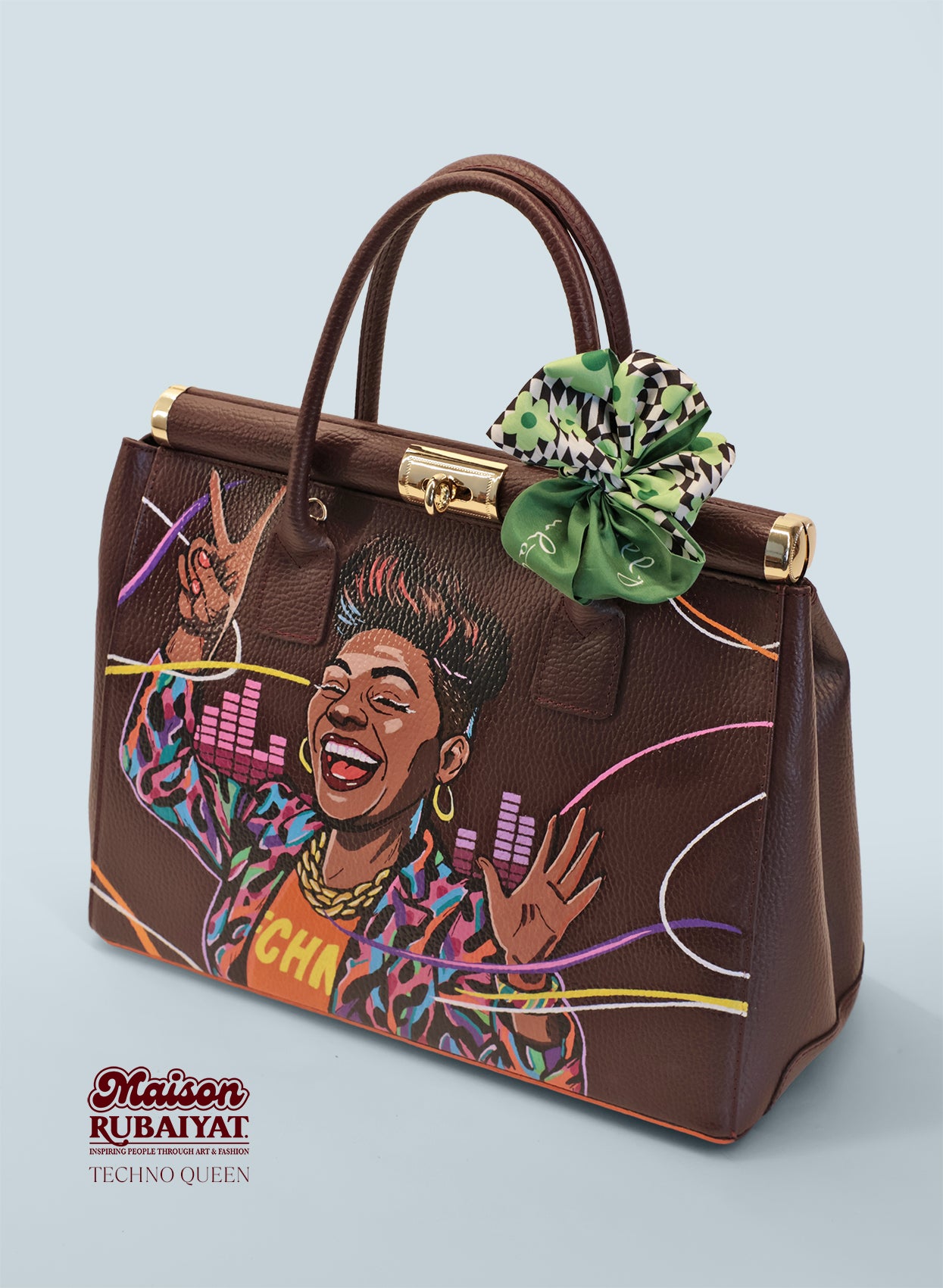 Limited Edition 1/1 – Custom Artbag - 'Techno Lady' 
