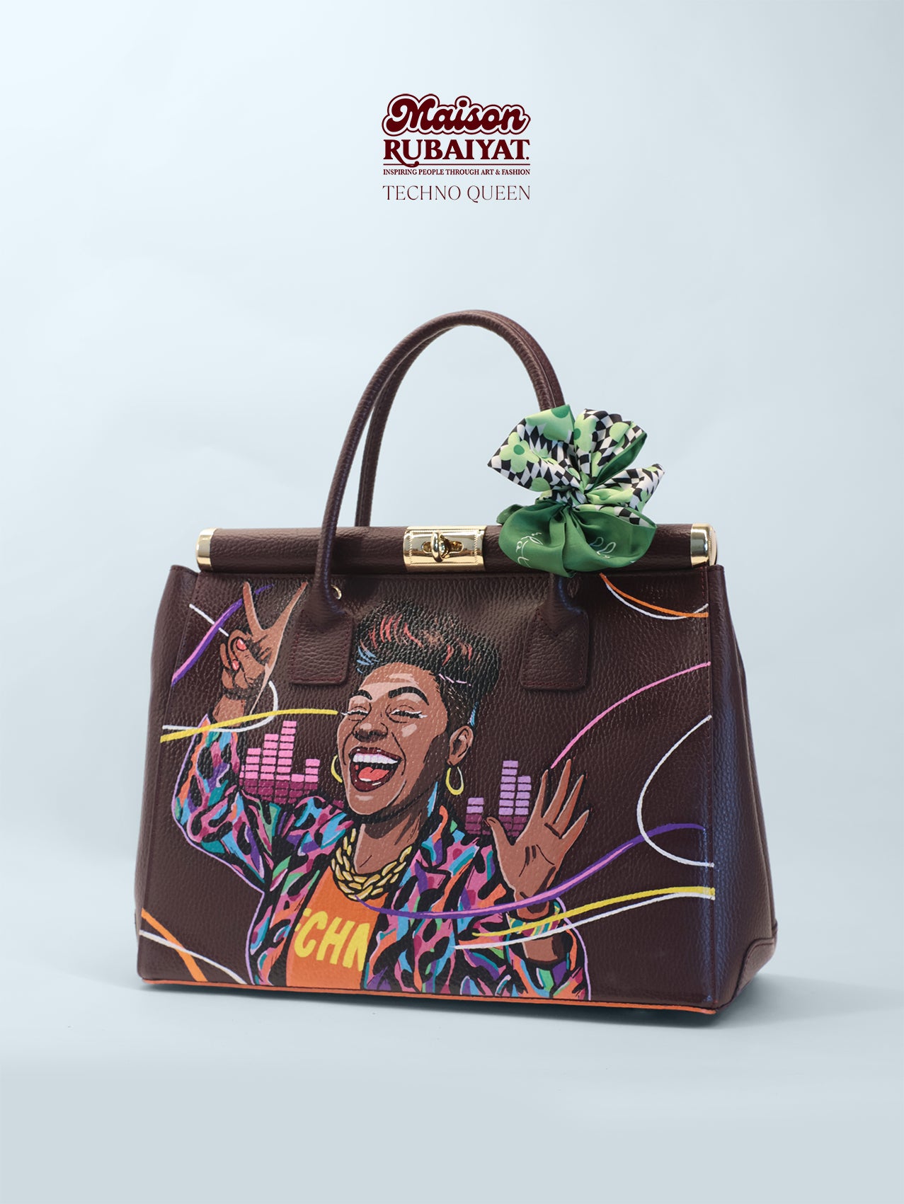 Limitierte Auflage 1/1 – Custom Artbag – „Techno Lady“ 