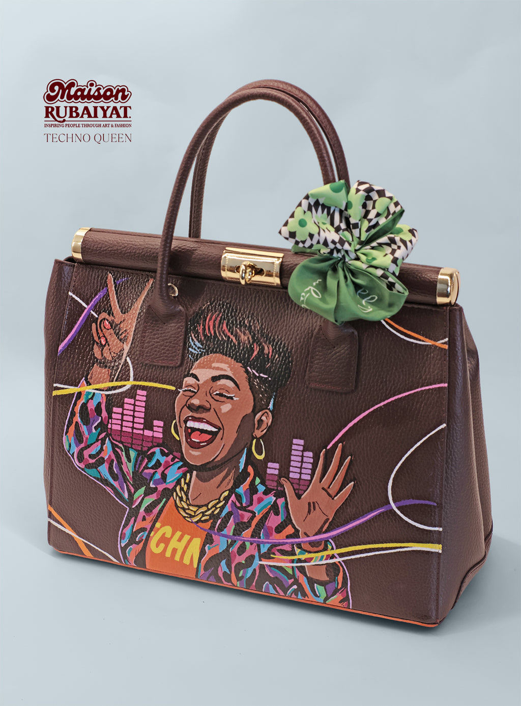 Limitierte Auflage 1/1 – Custom Artbag – „Techno Lady“ 