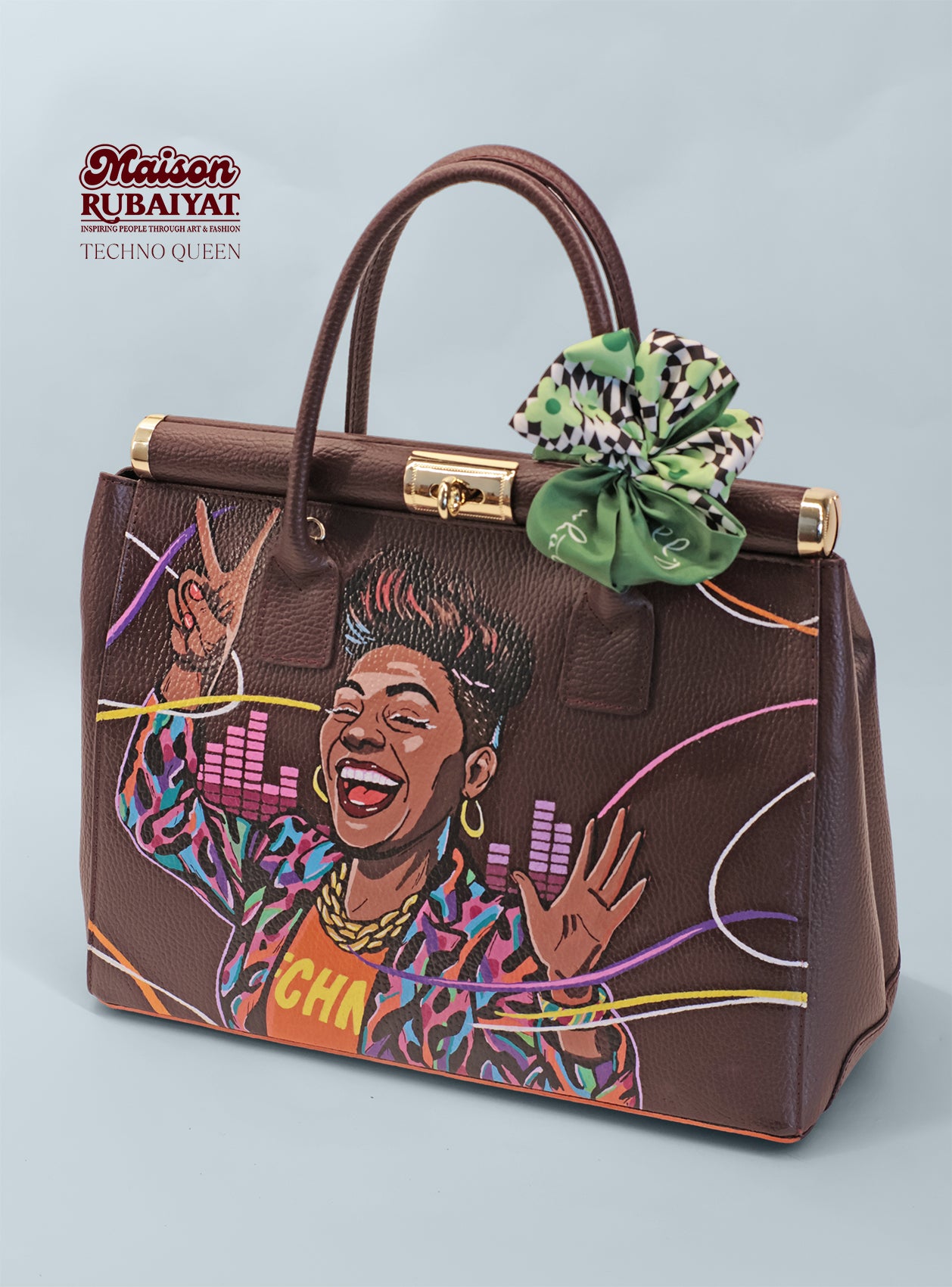 Limited Edition 1/1 – Custom Artbag - 'Techno Lady' 