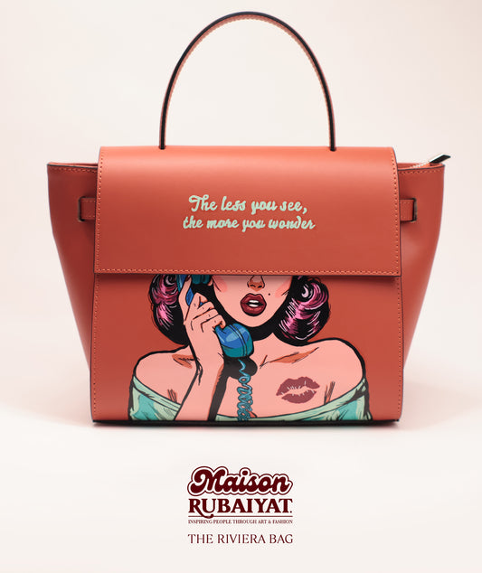 Rubaiyat Original: Handgeschilderde Handtas 'The Riviera Bag' - Mystery