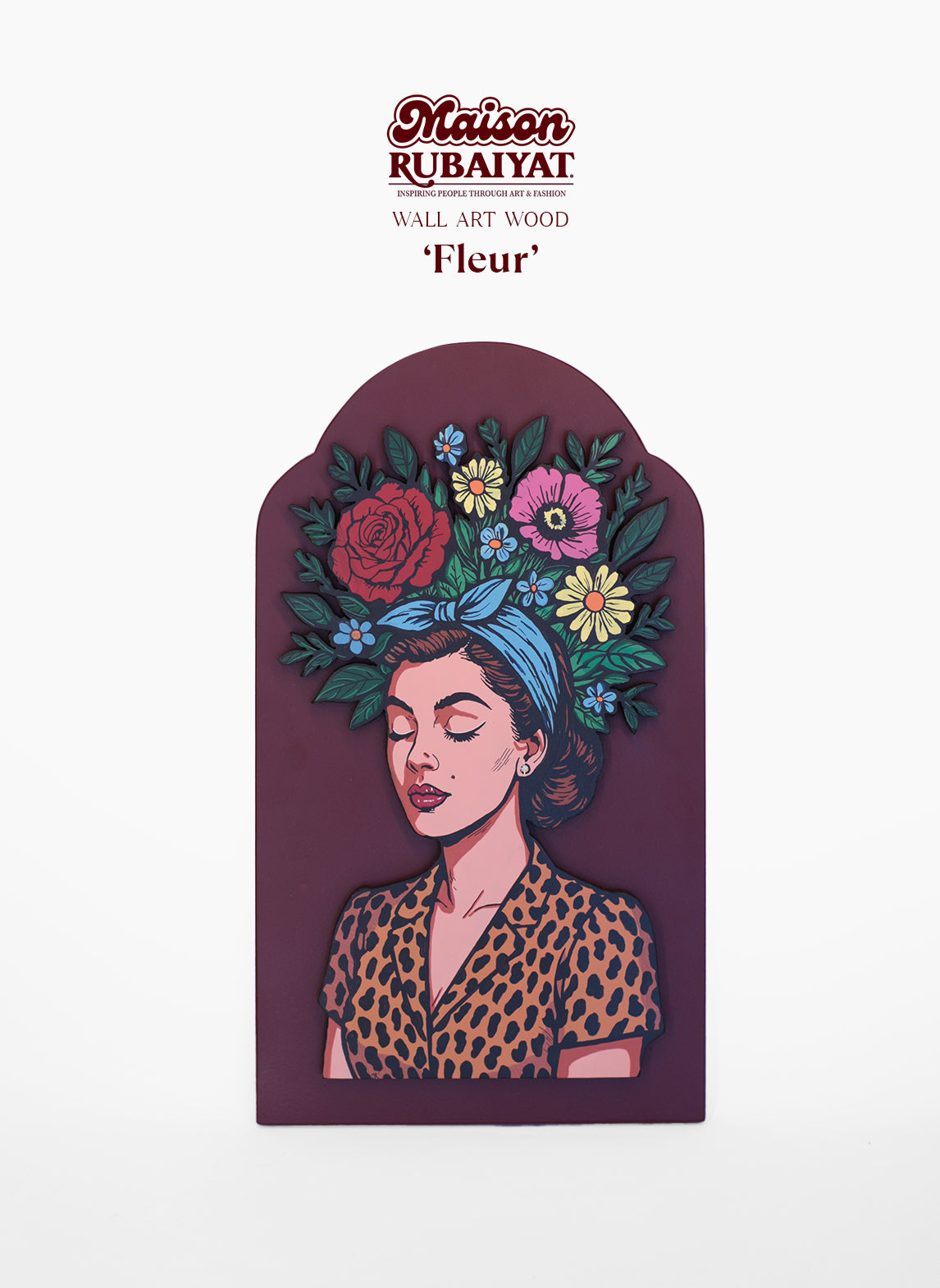 Maison Rubaiyat Wall Art – 3D Houten Kunst | Origineel of Print - 'Fleur'