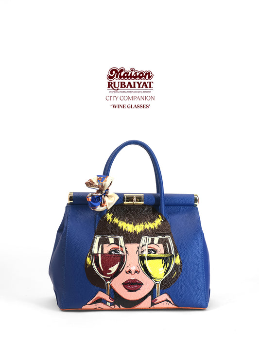 Limited Edition 1/1 - Artbag The City Companion - 'Wine Glasses'