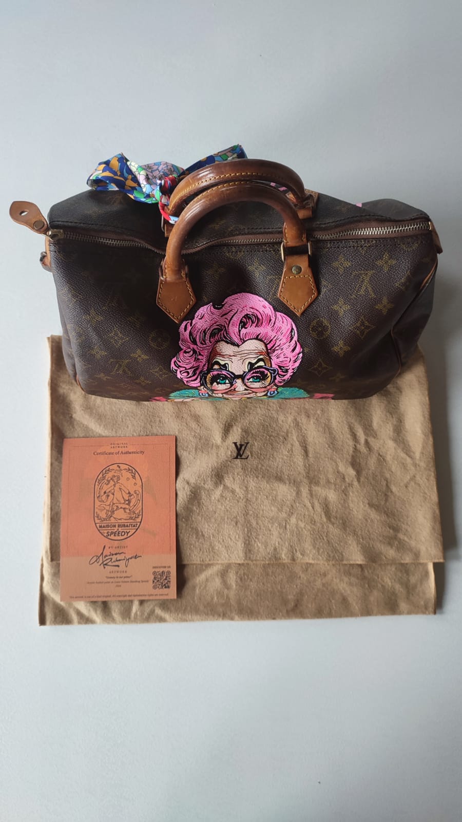 Limited Edition 1/1 – Custom Artbag - 'FU Granny' 